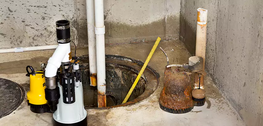 Installing Sump Pump in Finished Basement in Melrose, MA